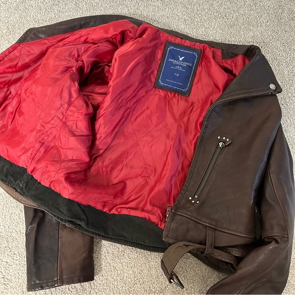 Brown Leather Women's Jacket - Picture 5 of 9